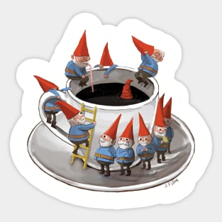 coffee gnomes Sticker